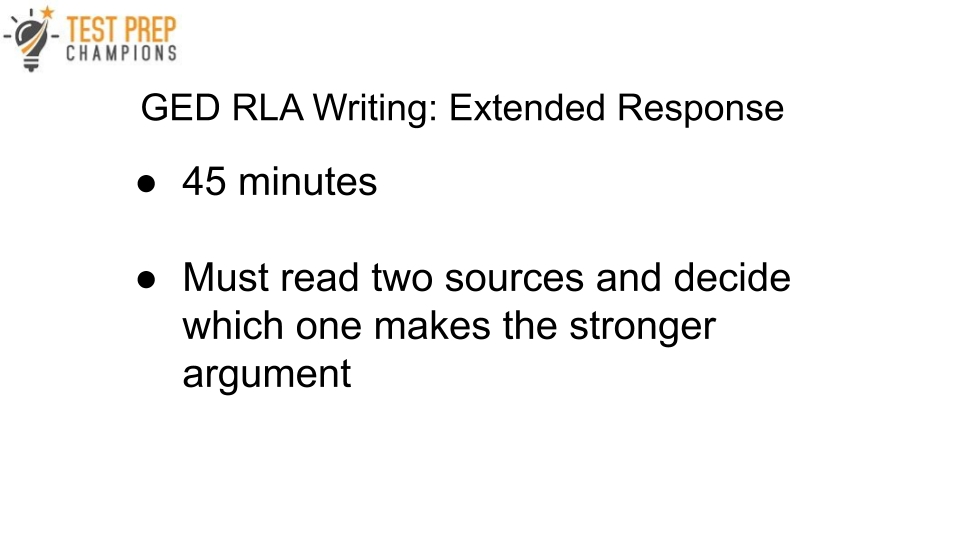 ged extended response essay template